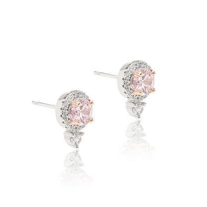DIAMOND PINK EARRING
