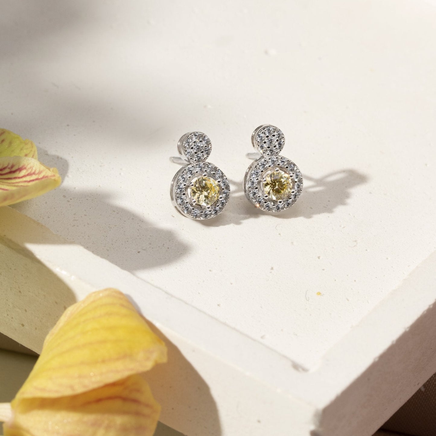 FANCY YELLOW EARRING