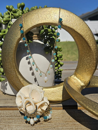 PEARL AND CRYSTAL NECKLACE