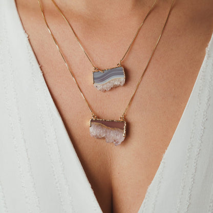NATURAL GEODE NECKLACE
