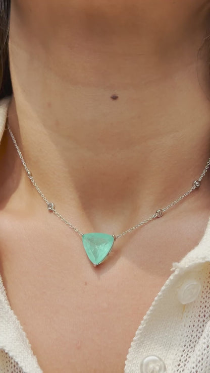 TRIANGLE TOURMALINE NECKLACE