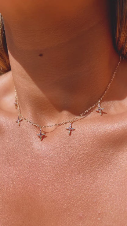 COLORED STARS NECKLACE